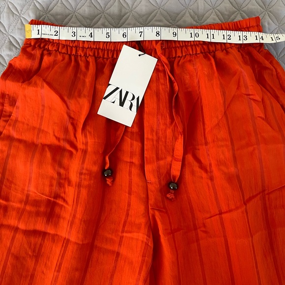 ZARA Textured pants size Large - Picture 8 of 9